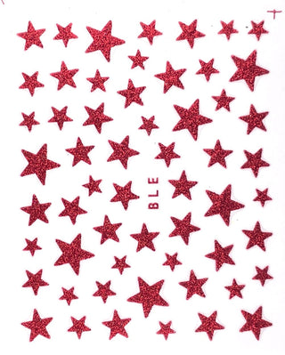 GellyFit Nail Sticker - Star Red