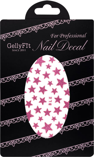 GellyFit Nail Sticker - Star Hot Pink
